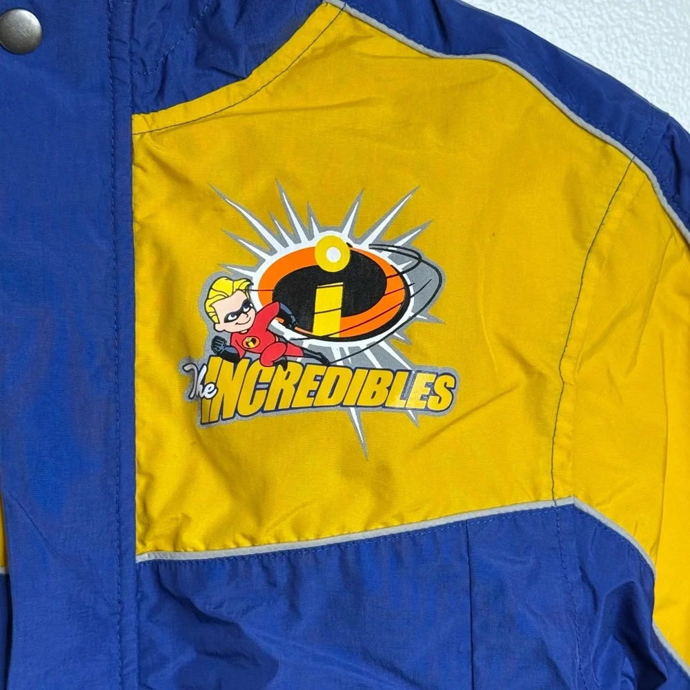 Disney Store Exclusive The Incredibles Zip Up Jacket Kids Size 7/8 Blue Yellow